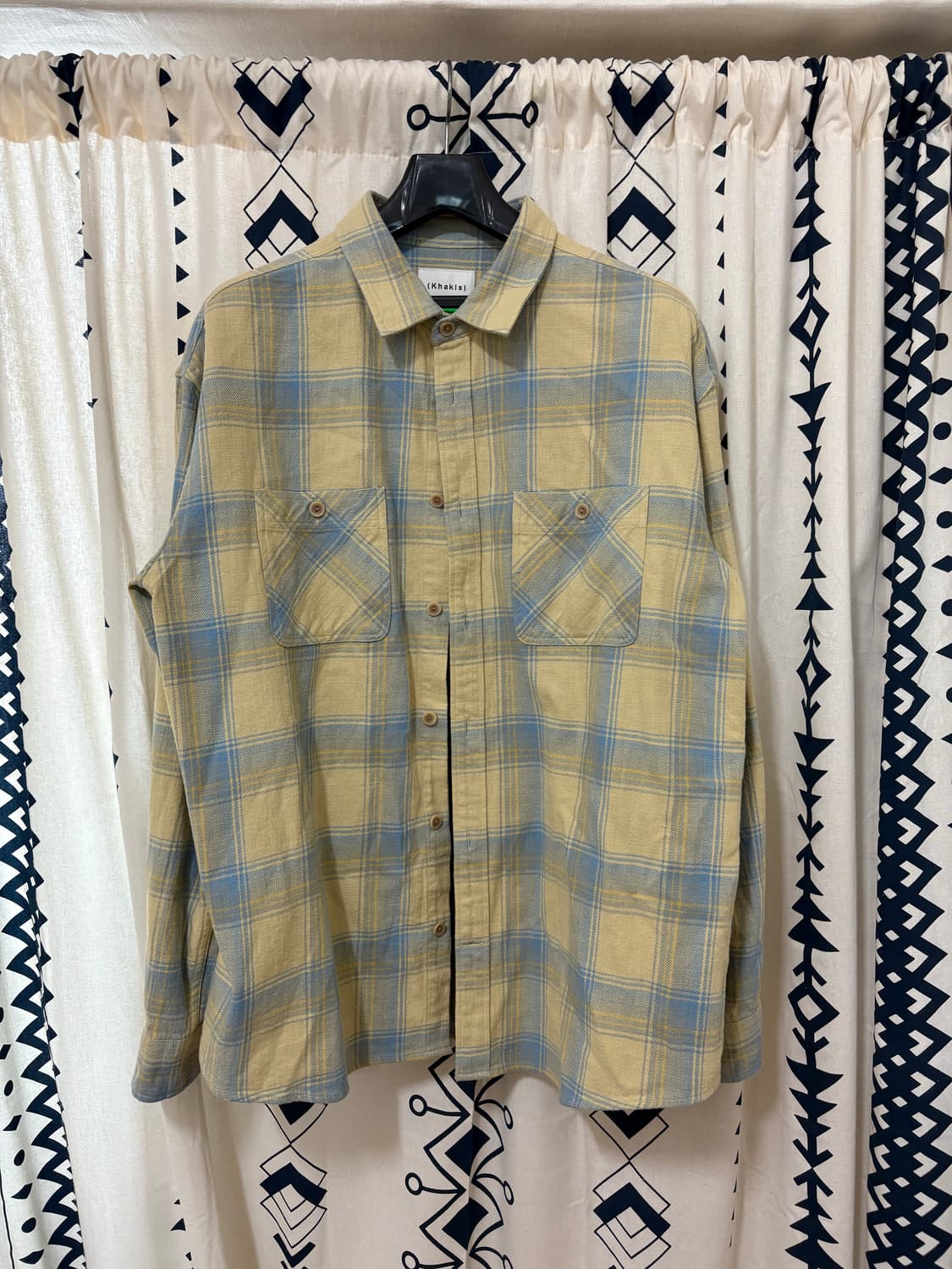 카키스 / 트러거 플래드 셔츠 크림 Trucker Plaid Shirt  상품이미지3