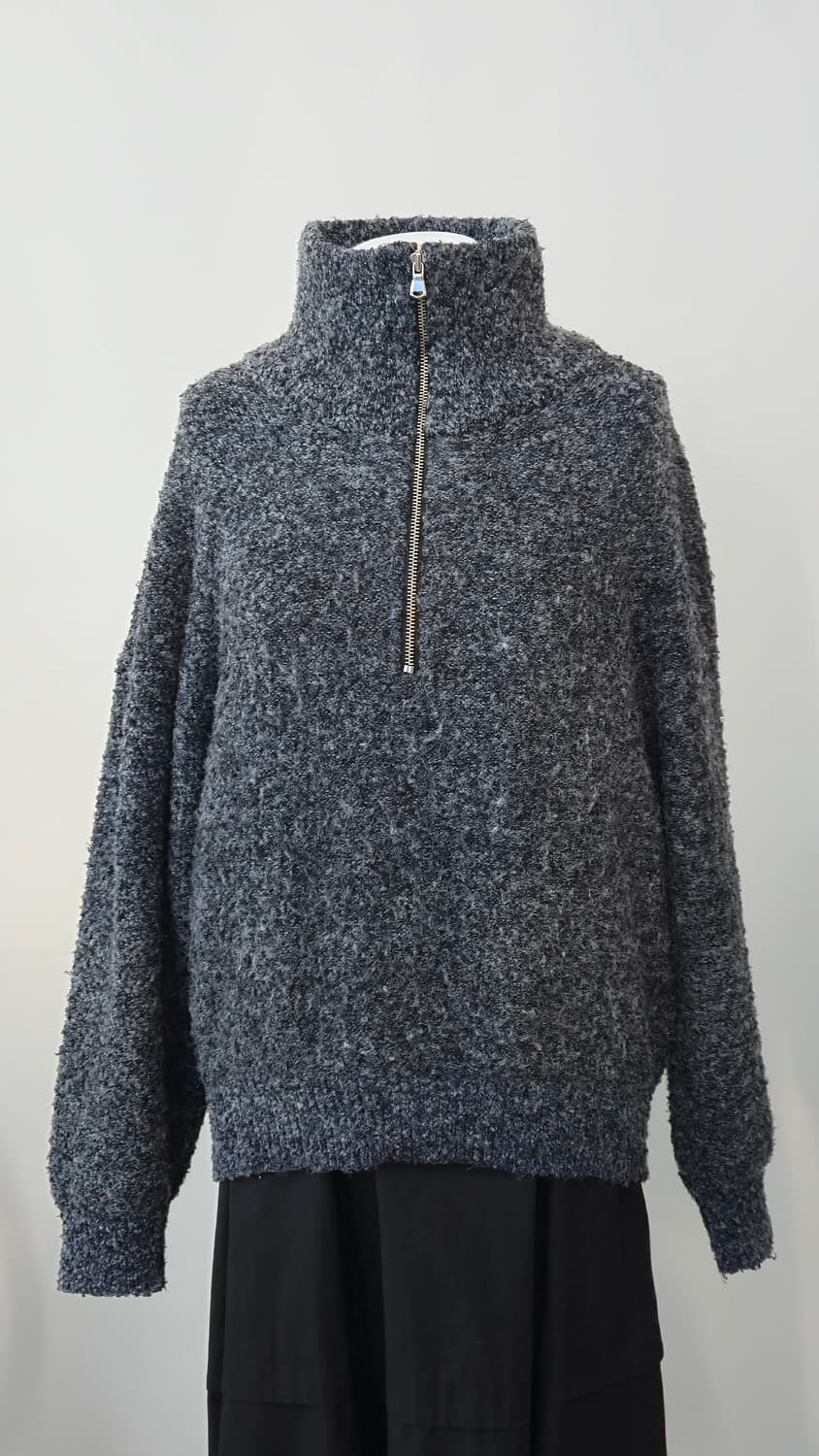 그레이 집업 니트  상품이미지2