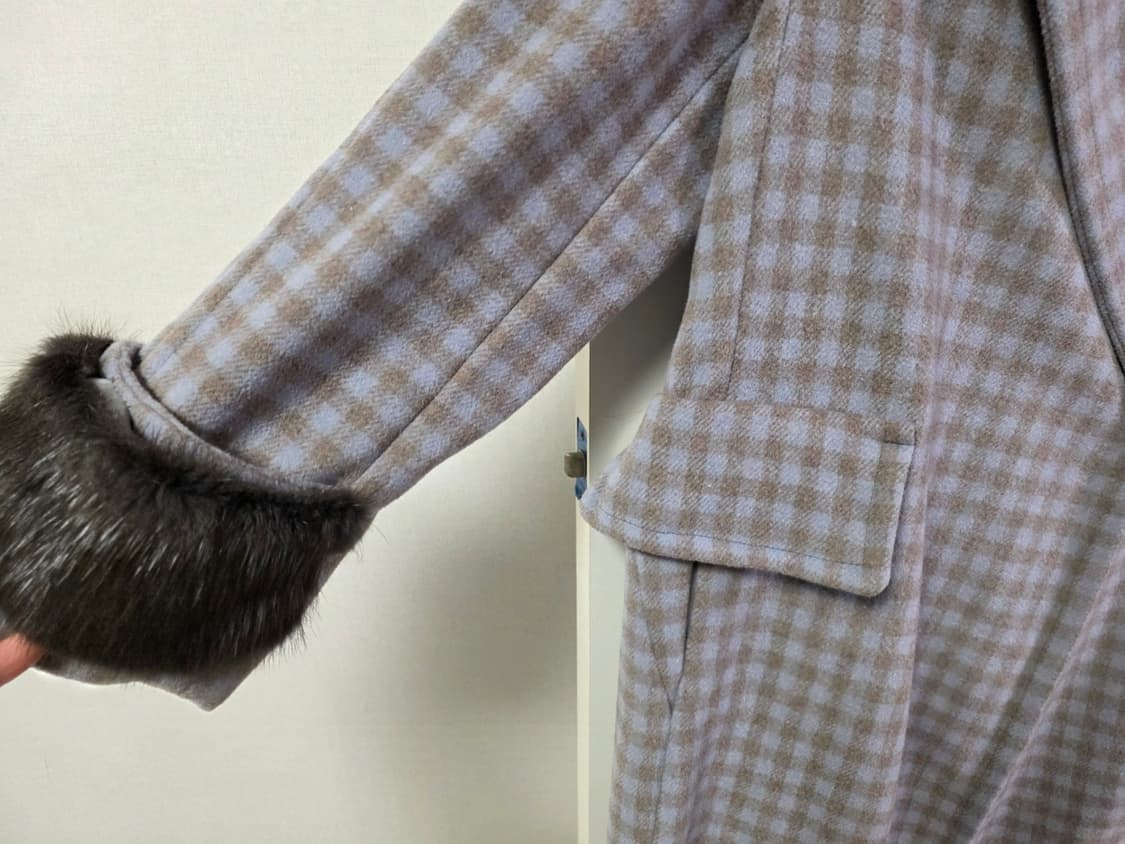 매장판 크리스찬라크르와 심플 울혼방 롱코트 여성 M 상품이미지7