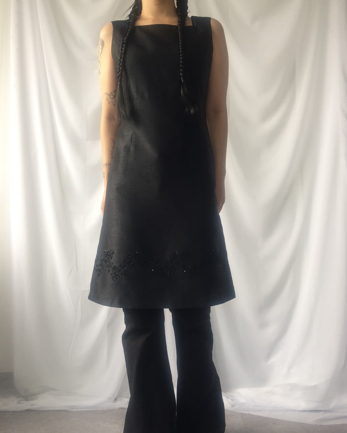 Beads point sleeveless one piece 상품이미지1