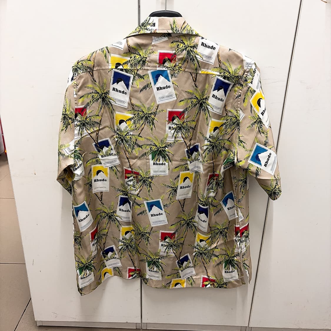 (정품/새상품) RHUDE 루드 남성 시가렛 프린트 실크 반팔 셔츠 상품이미지3