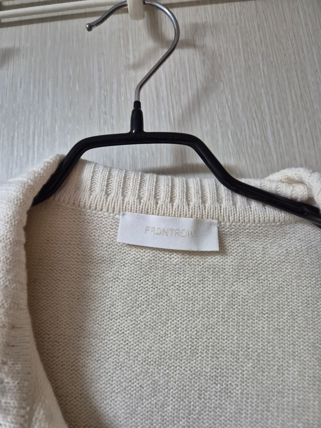 프론트로우 니트 집업 카라  가디건 스트라이프 S 상품이미지5