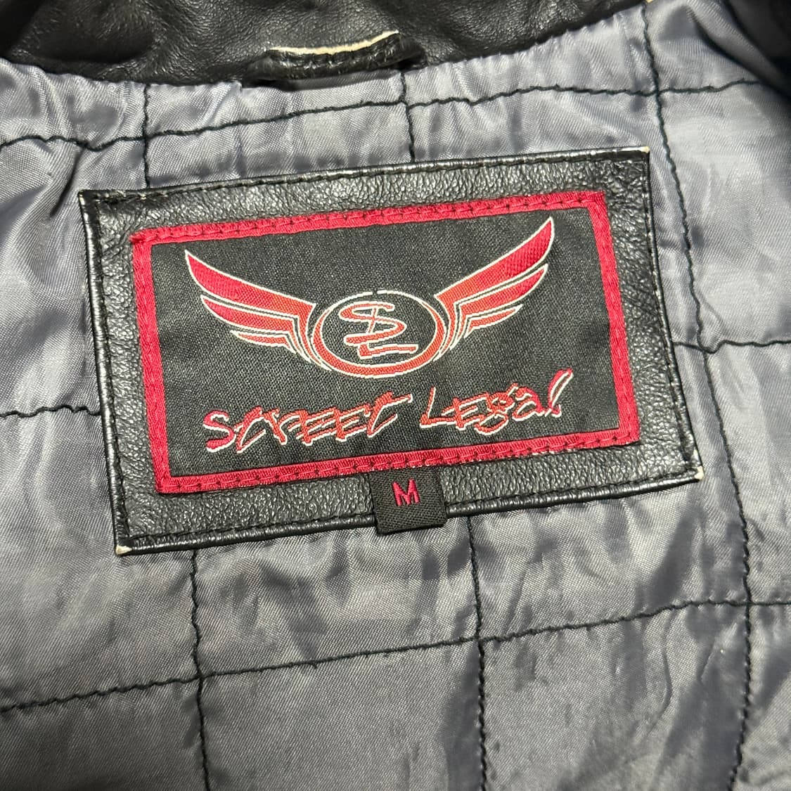 VTG 빈티지 100% 쉽스킨 양가죽 배색 퀼팅 싱글 바이커 자켓 상품이미지8