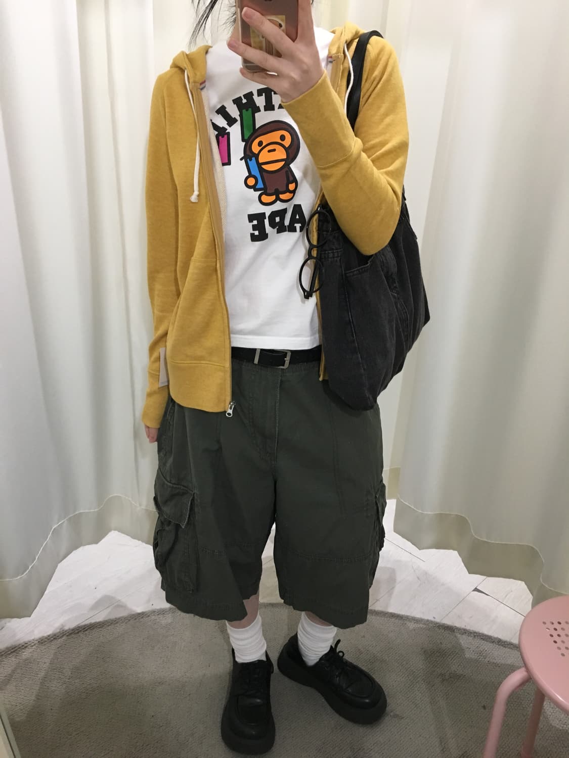 aigle yellow hoodie 상품이미지3