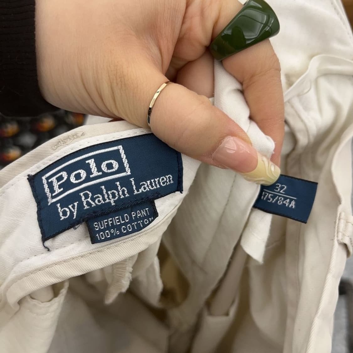 폴로 랄프로렌 빈티지 캐주얼 크림화이트 치노팬츠 32인치 C08074 상품이미지5