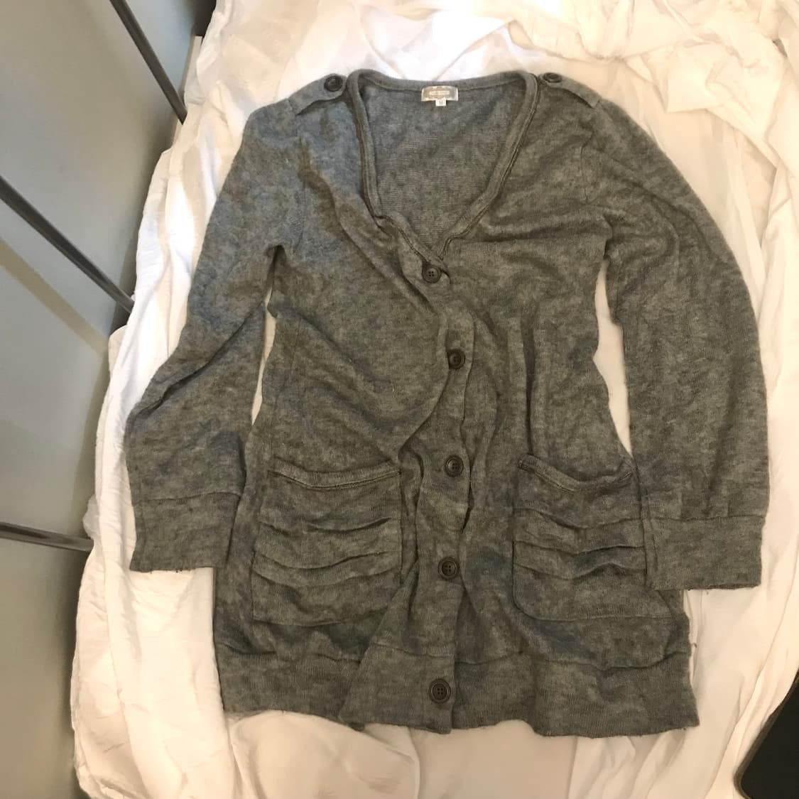 jpn Vintage 모리걸 셔링 포켓 가디건 상품이미지4