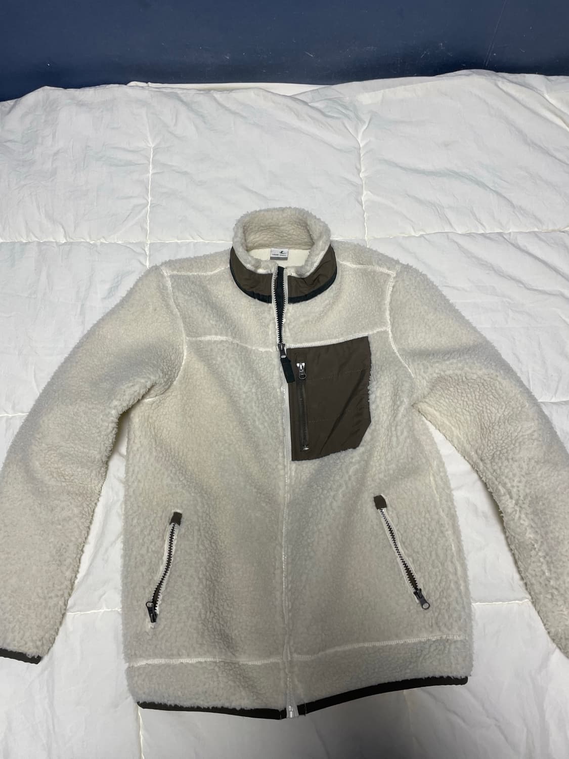 르까프 LeCAF 뽀글이 후리스 자켓 아이보리  상품이미지1