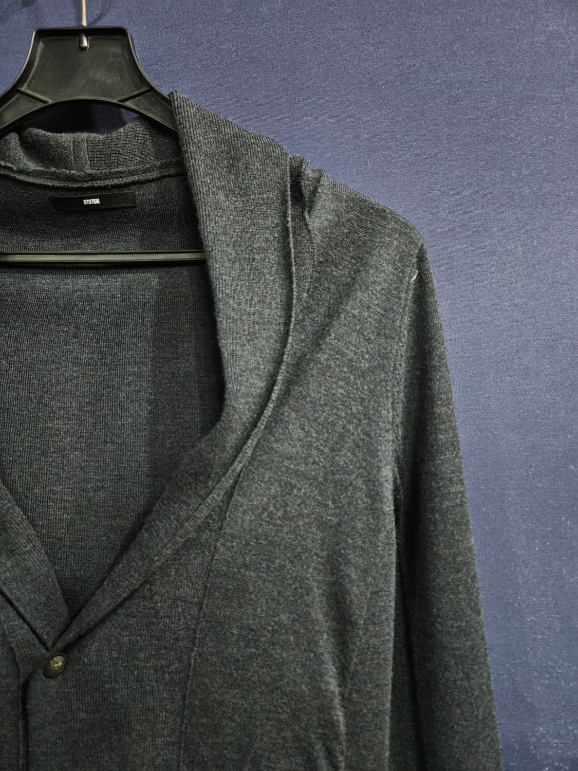 시스템옴므 다크그레이 남성 슬림핏 95~100 가디건  상품이미지4