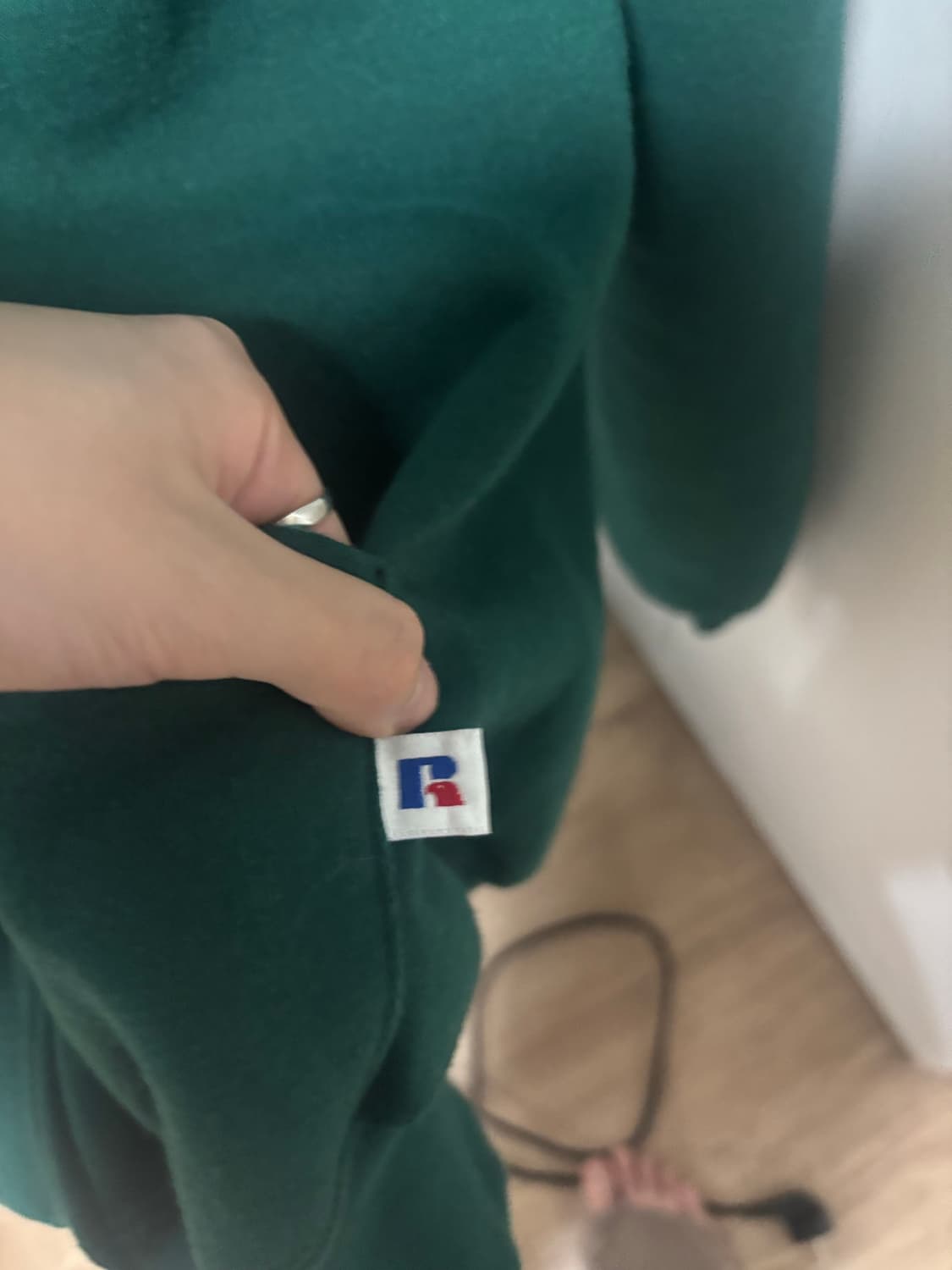 90s 러셀 그린 후드집업 상품이미지4