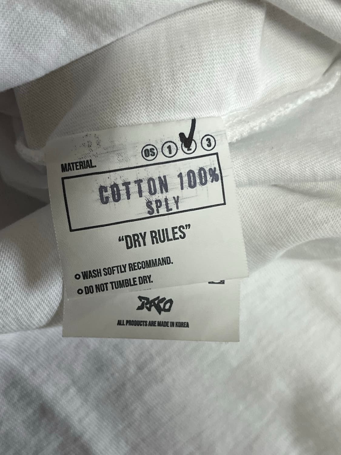 파코서플라이 그래미 롱슬리브 2사이즈 화이트 상품이미지6