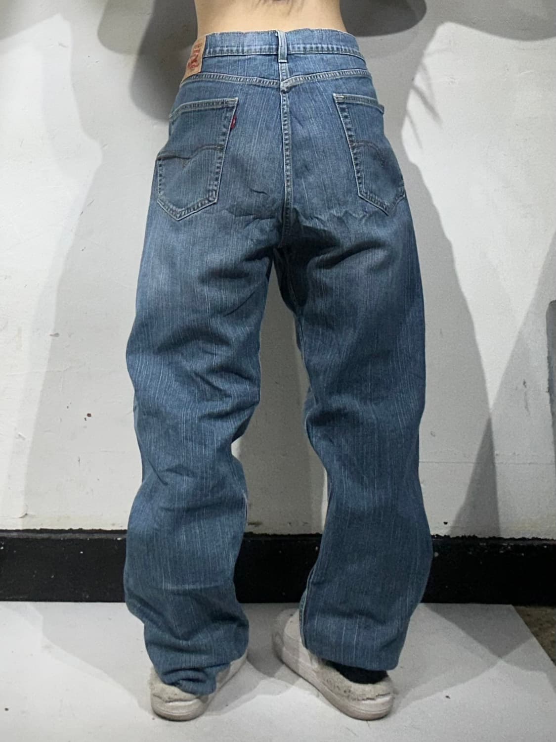 리바이스 505 연청 와이드 워싱 데님 팬츠 청바지 36 상품이미지3