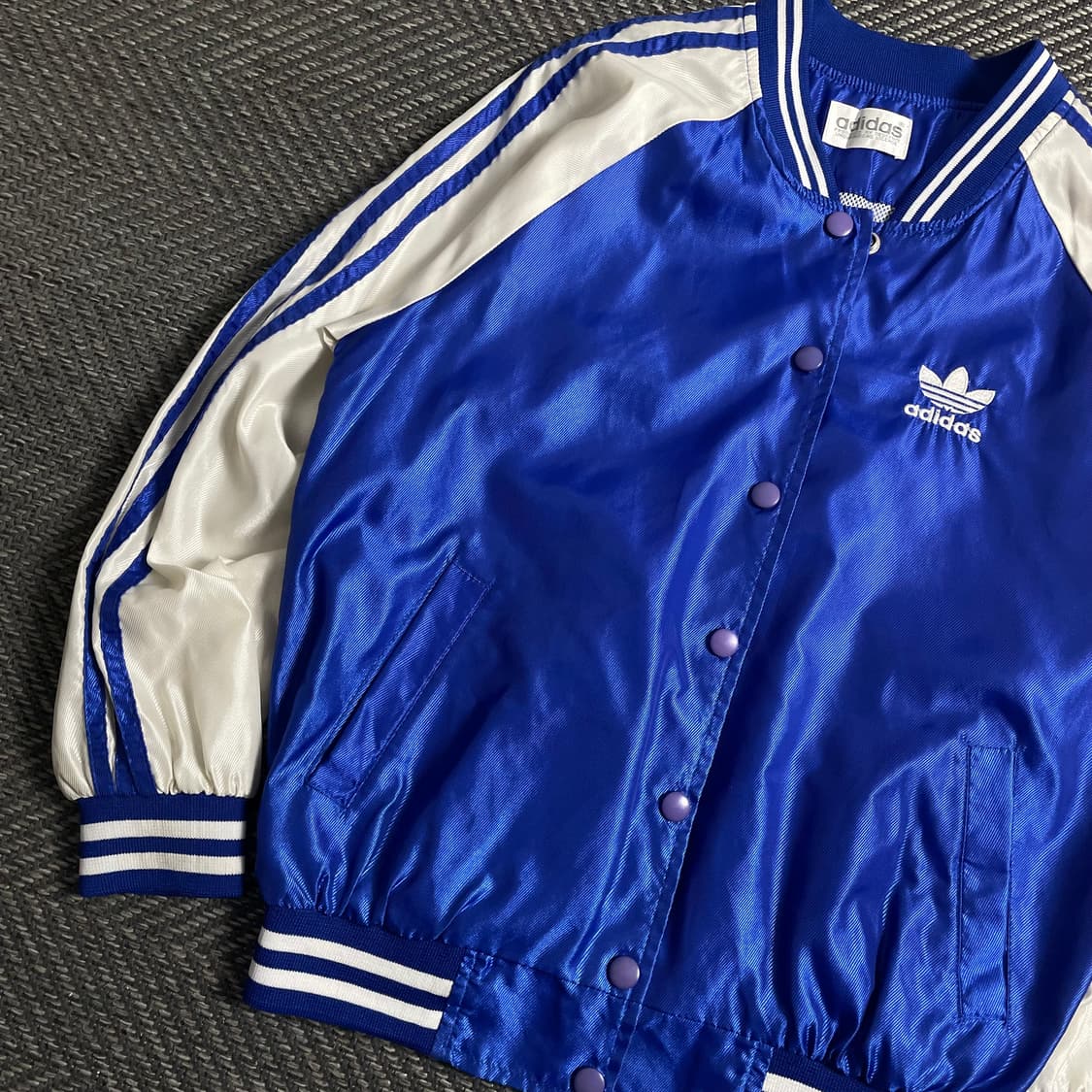 90s 아디다스 빅로고 바시티 트랙 블루종 자켓 y 5032 상품이미지5