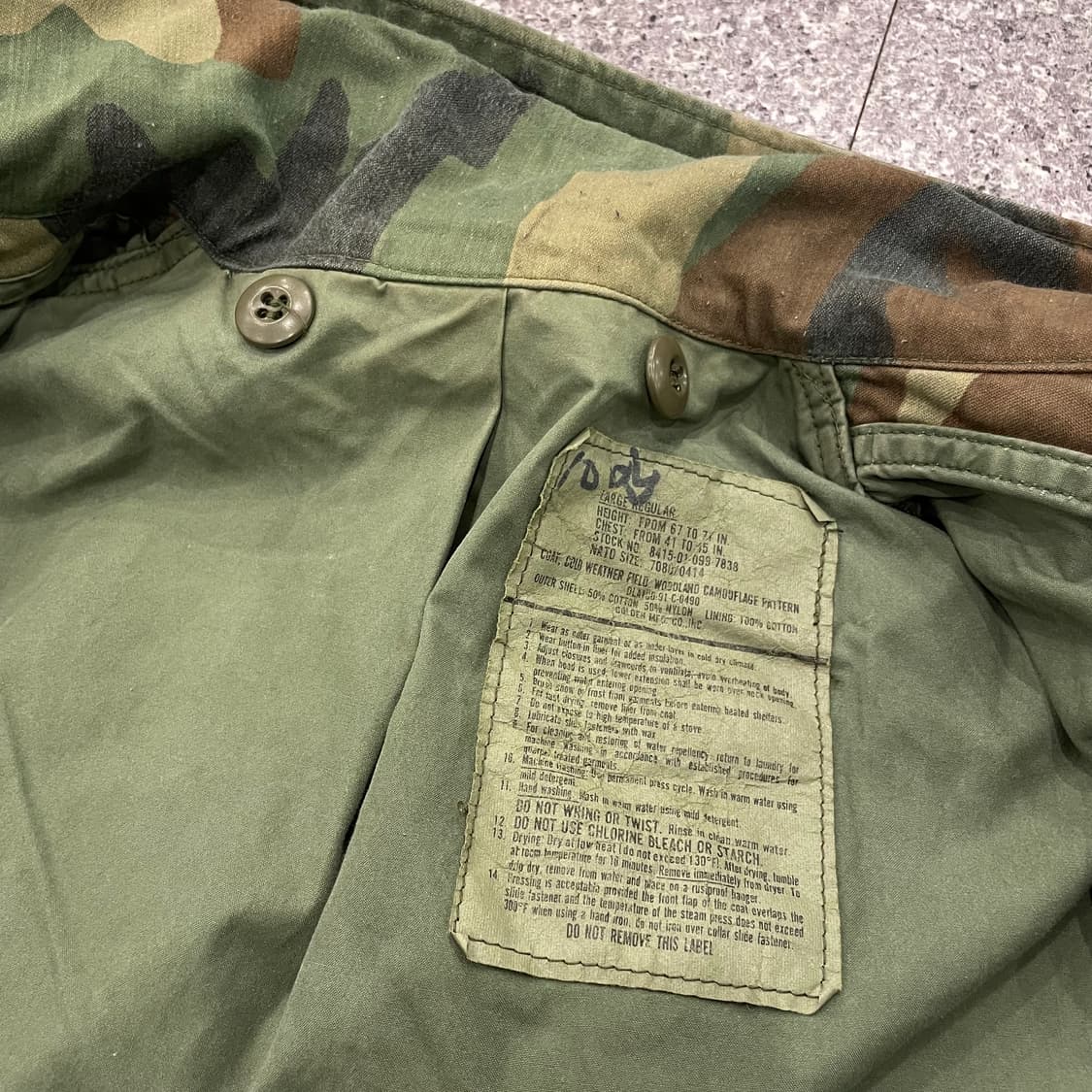 미군 오리지널 m65 필드자켓 상품이미지5