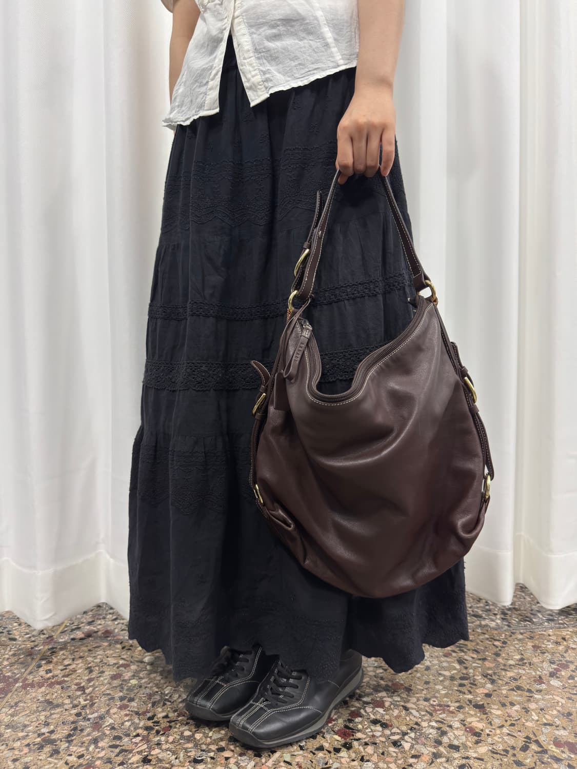 ralph lauren brown leather shoulderbag 상품이미지7