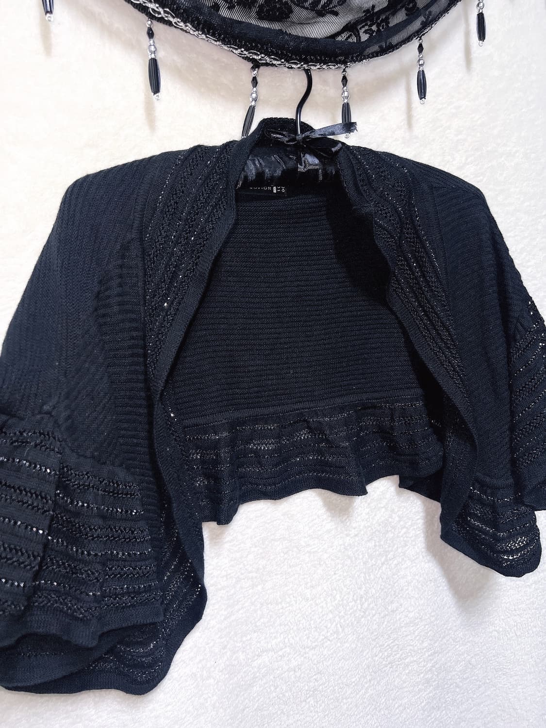 로맨틱고딕 고스 니트 프릴러플 숄 볼레로 가디건 다크페어리 그런지 핀터 상품이미지9