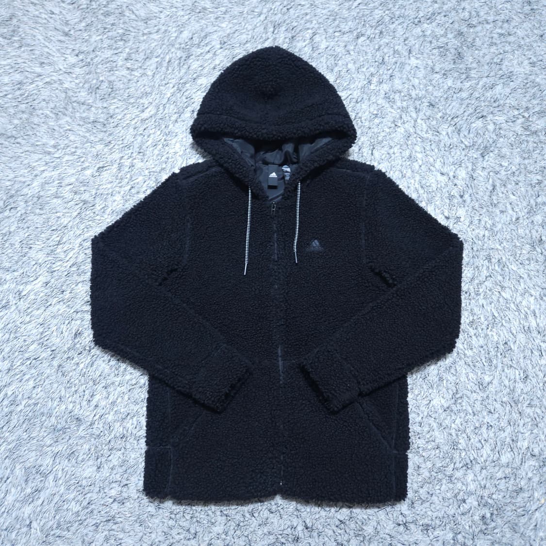 아디다스) XS 여자 후리스집업 뽀글이 후드집업 / 왕눈이샵 상품이미지1