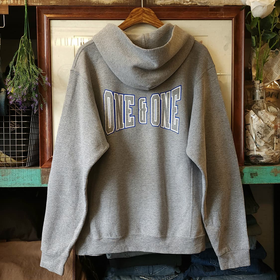 90s 러셀 후드 스웻셔츠 바스켓볼 빈티지 레터링 M 상품이미지2