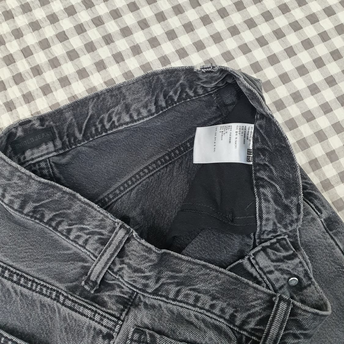 유니클로 와이드 데님 청바지 남자31 상품이미지2