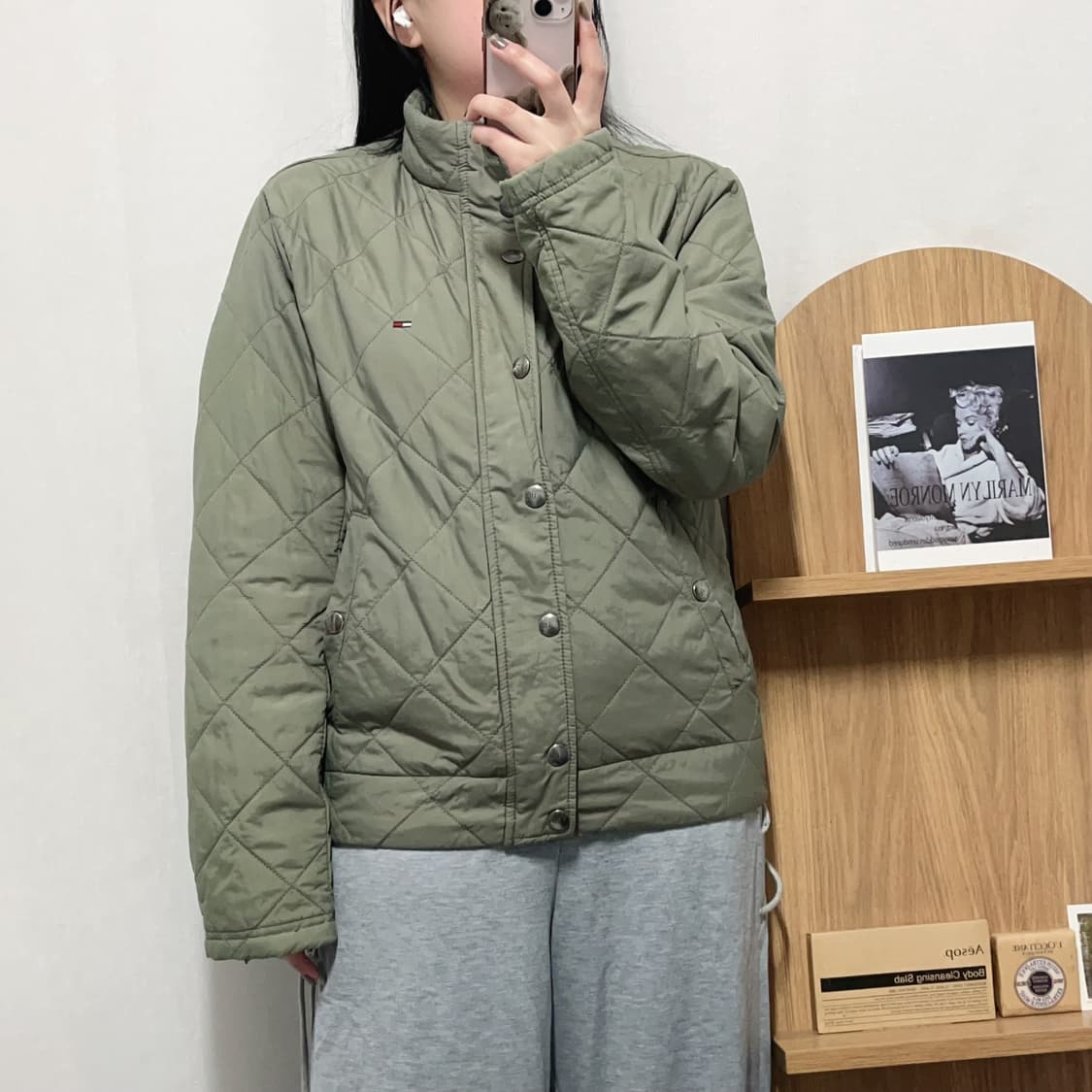 [정품] 타미 카키 퀄팅 점퍼 [ M ] 상품이미지2