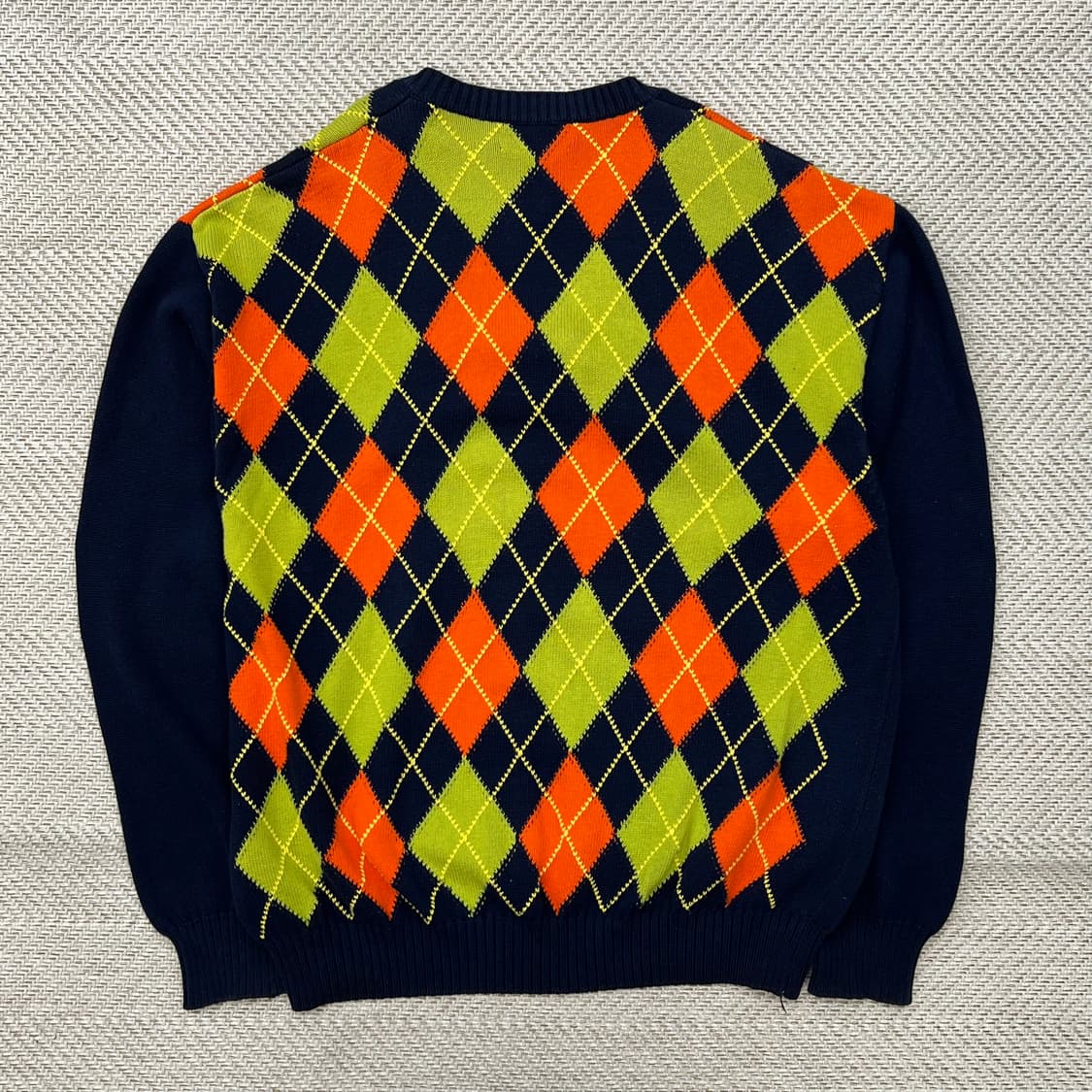 베네통 브이넥 아가일 니트 r2781 상품이미지2