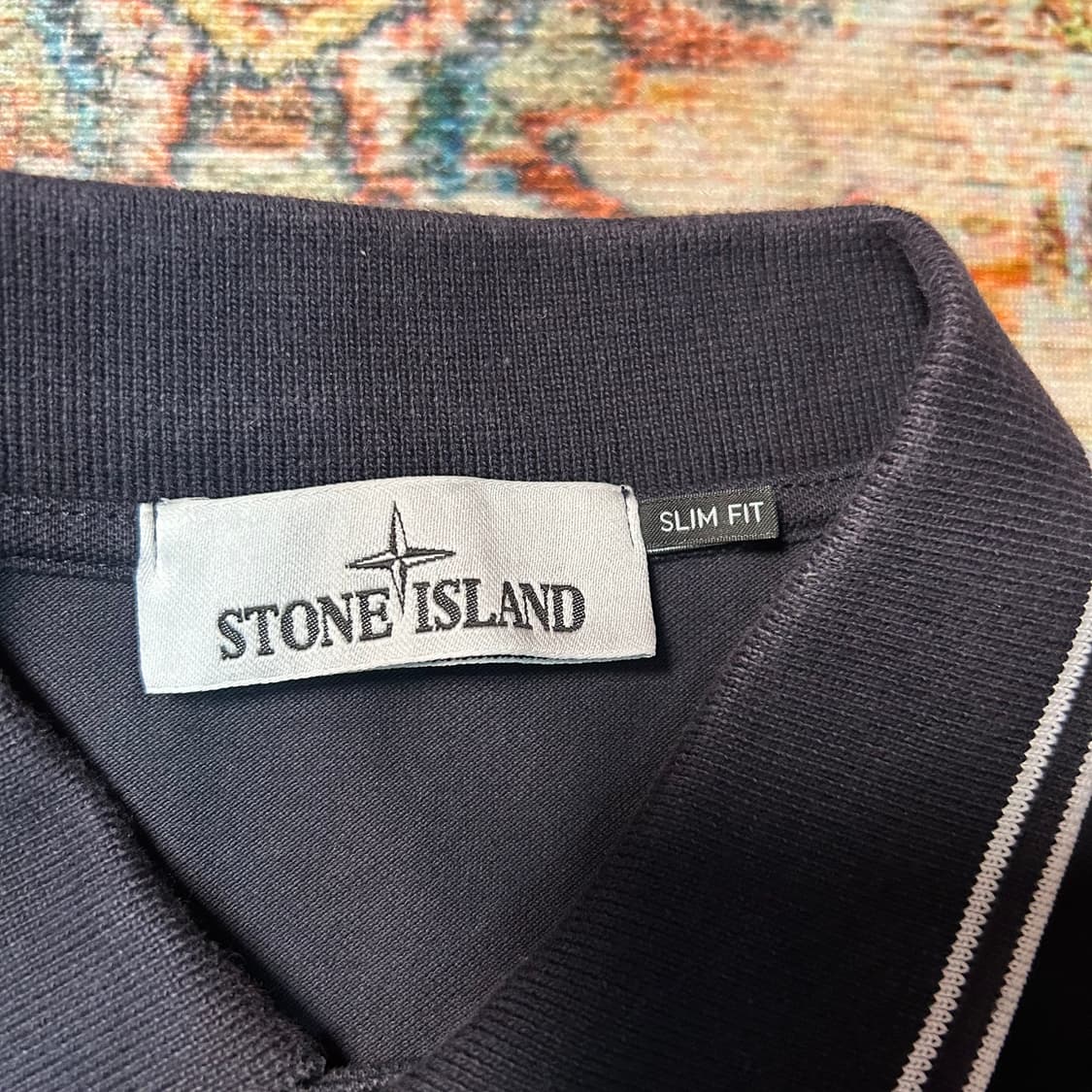 [XL] 스톤아일랜드 슬림핏 카라 반팔 상품이미지4