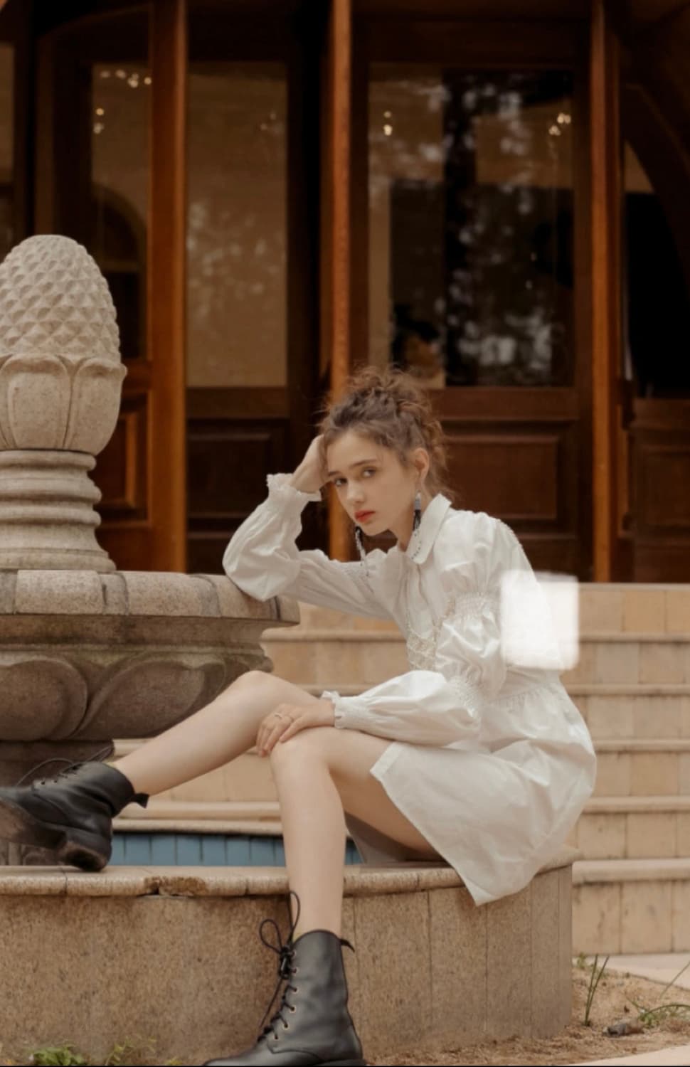 [새상품] 던드롭 미니 셔츠 원피스 상품이미지2