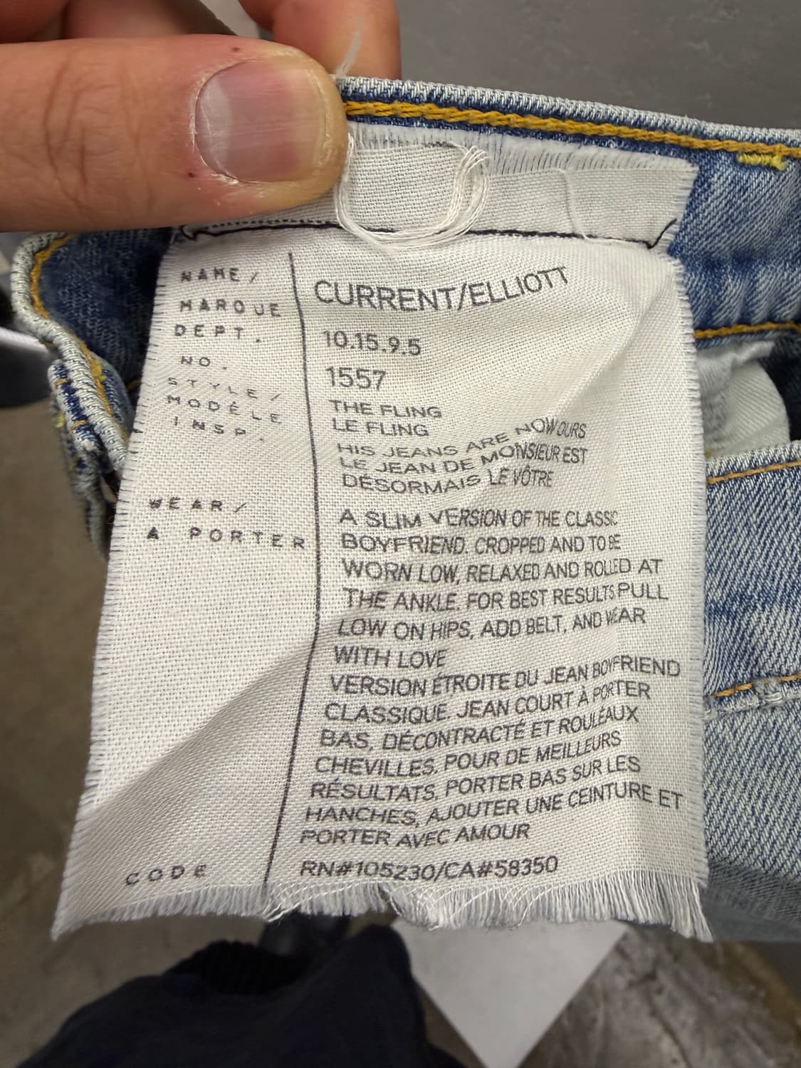 커렌트엘리엇 데미지 청바지 25 상품이미지5