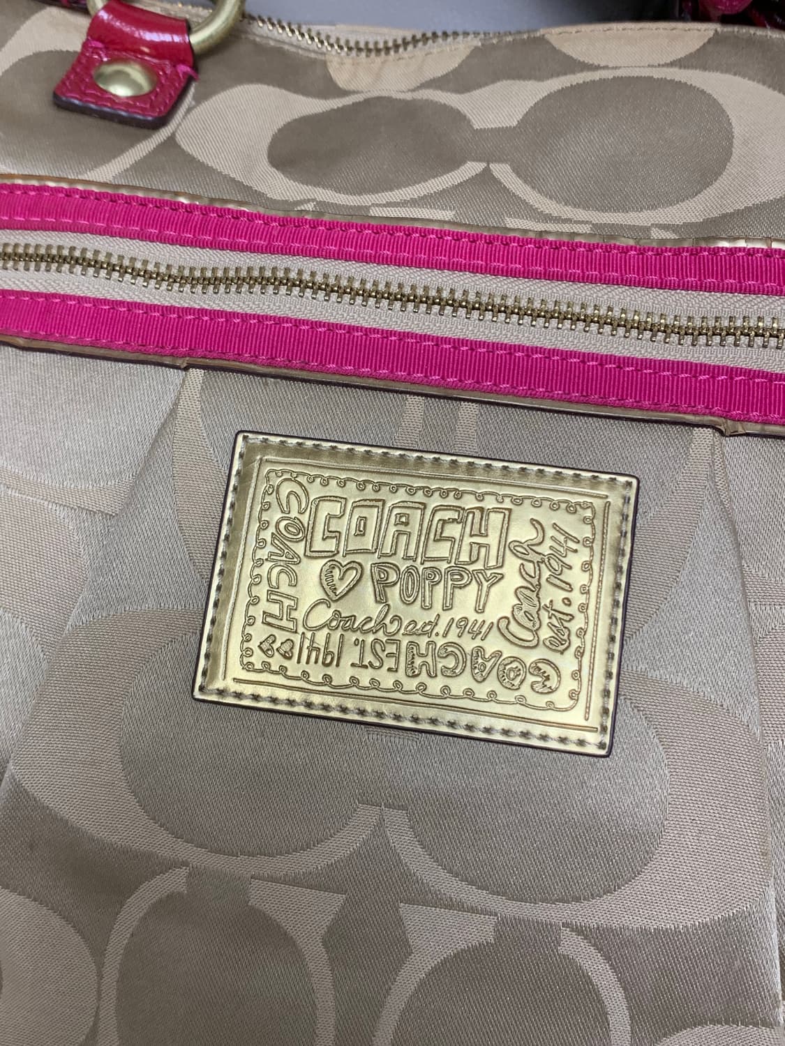 코치 핑크 포인트 갸루 빅숄더백 상품이미지6