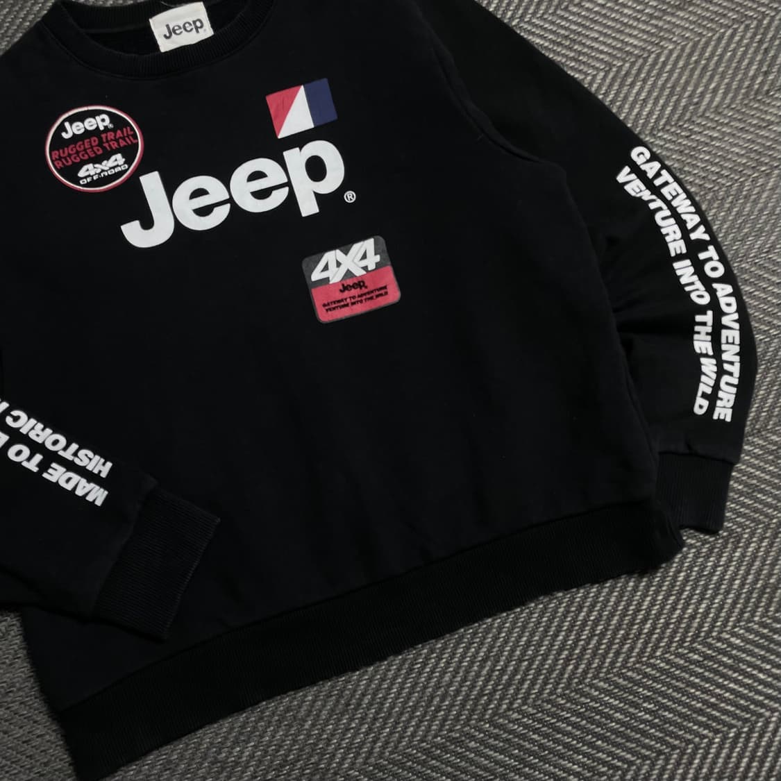 Jeep 4x4 레터링 빅로고 박시핏 맨투맨 y 5497 상품이미지3