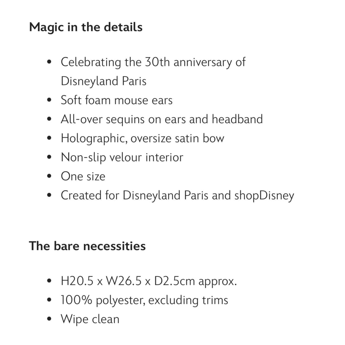 파리 디즈니랜드 머리띠 (30주년 기념) 상품이미지5