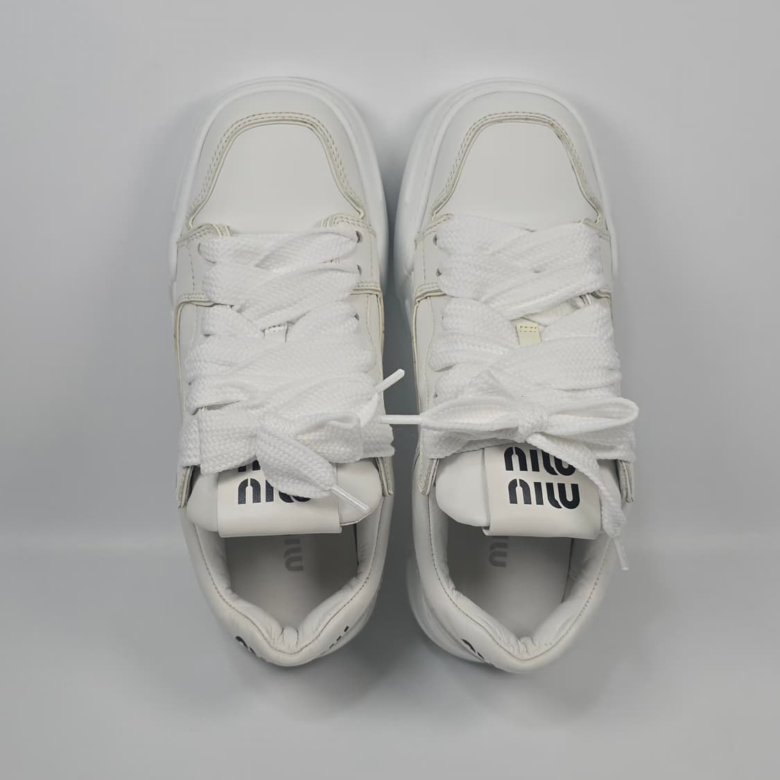 미우미우 로고 레더 스니커즈 ( 230 ) 상품이미지6