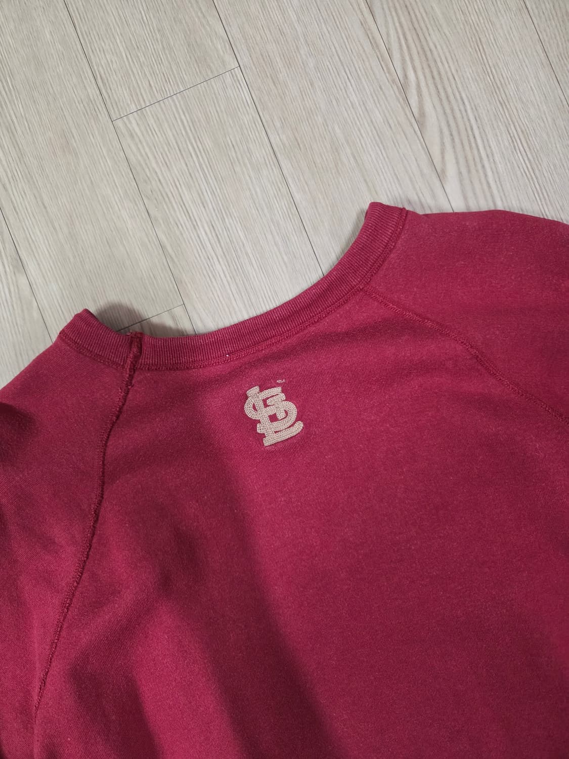 MLB 버건디 체인 스티치 맨투맨 티셔츠 상품이미지7