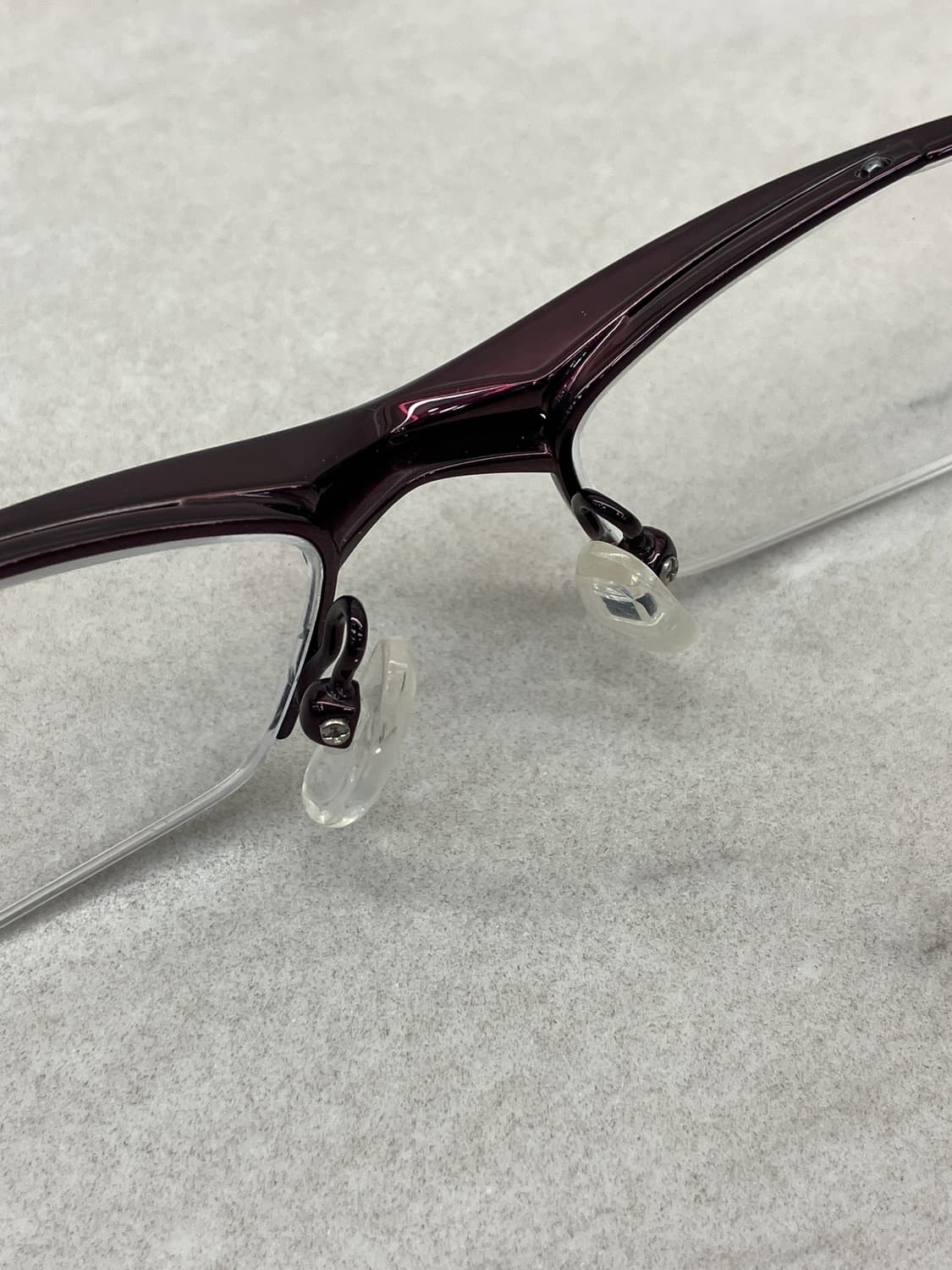 B50 자포니즘 JAPONISM 유광 와인 반무테 캣아이 메탈테 안경 상품이미지4