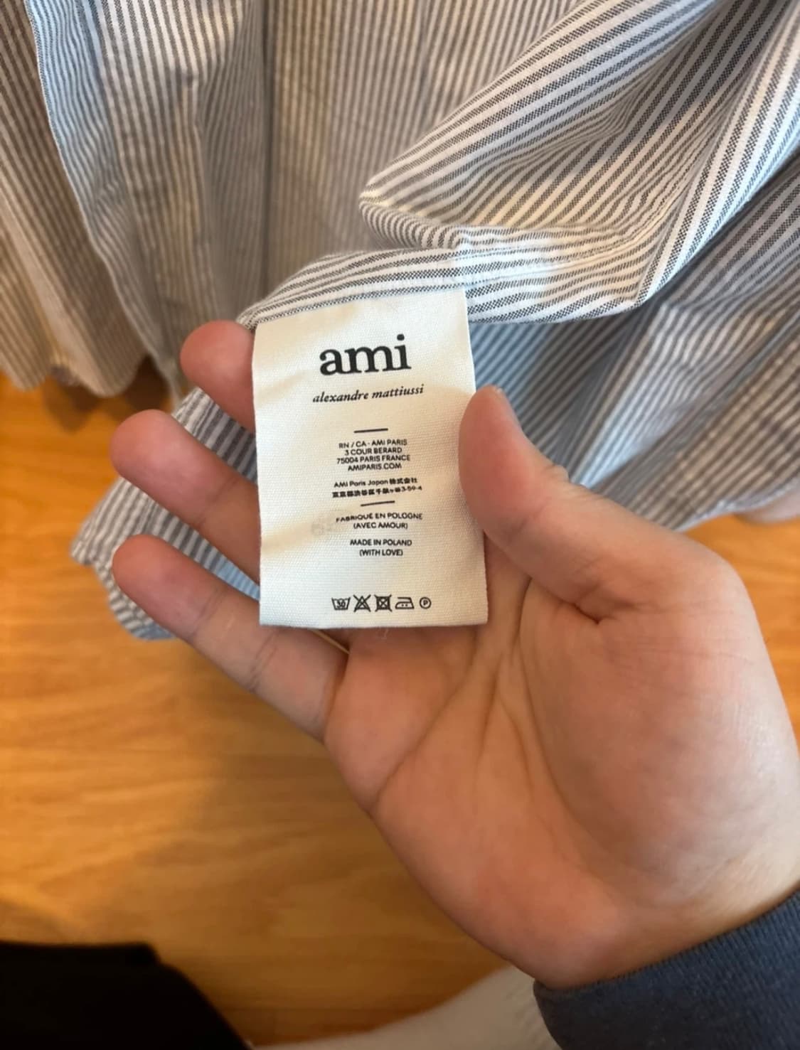 아미 스몰하트 스트라이프 옥스포드 셔츠 상품이미지4