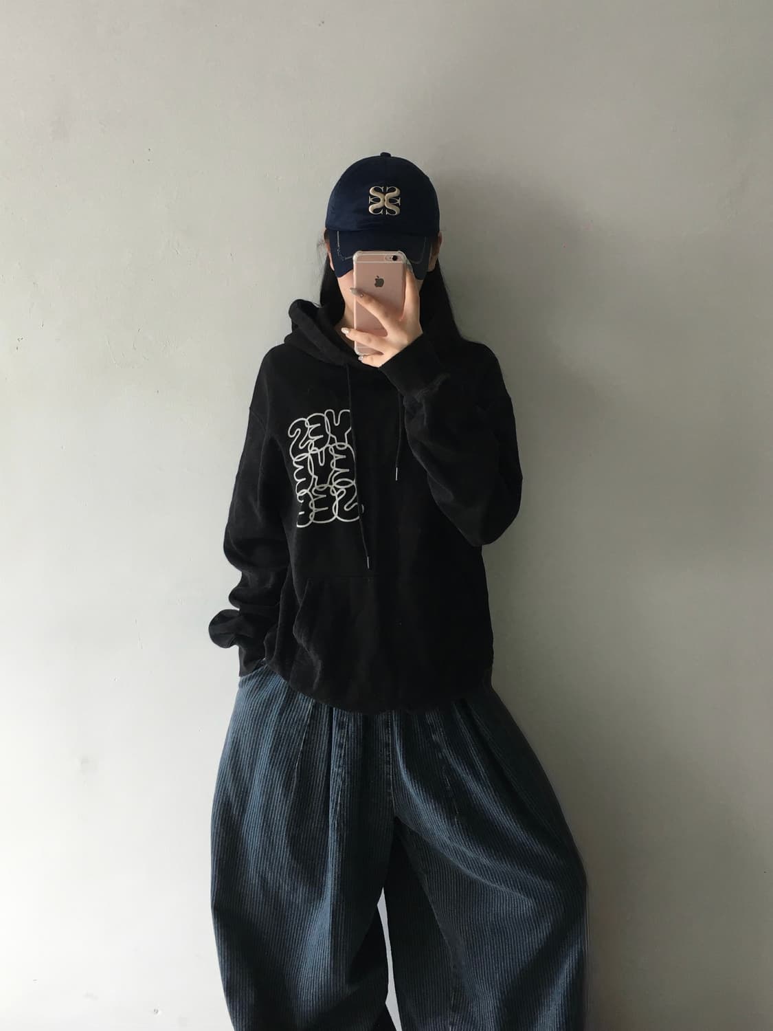 예스아이씨 빅프린팅 로고 후드티 상품이미지1