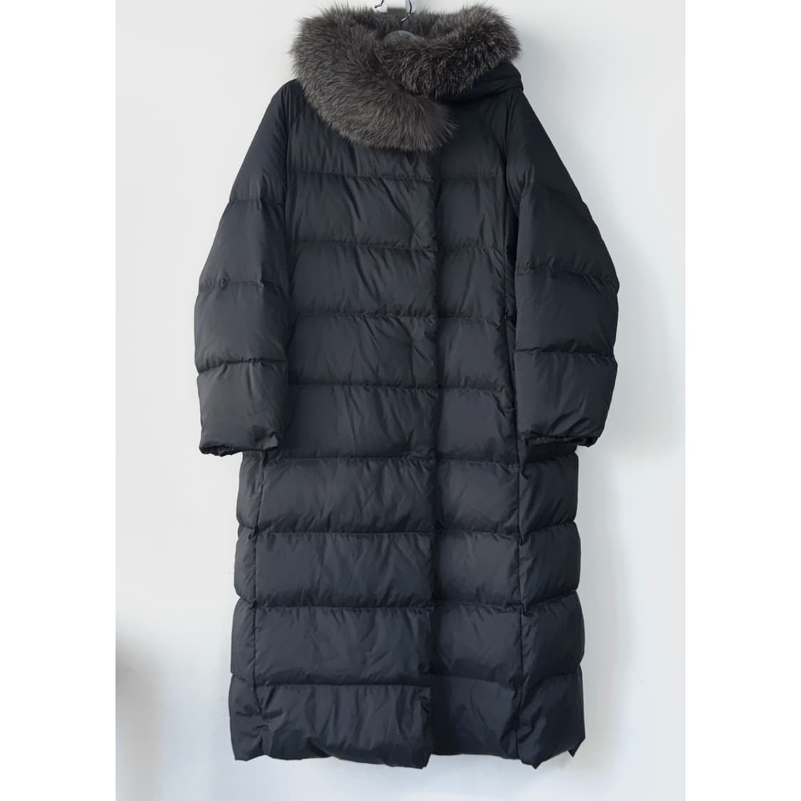 르베이지 폭스 퍼 구스 롱 패딩 상품이미지3