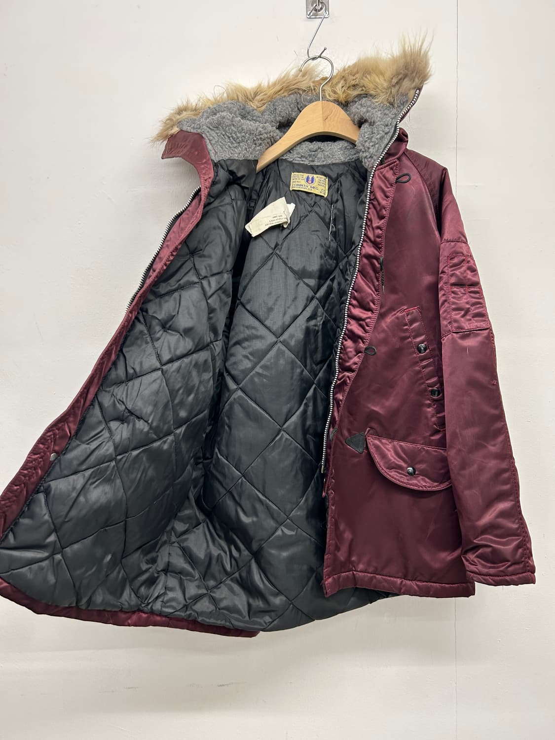 Corinth Mfg 버건디 n3b 야상 자켓 상품이미지6