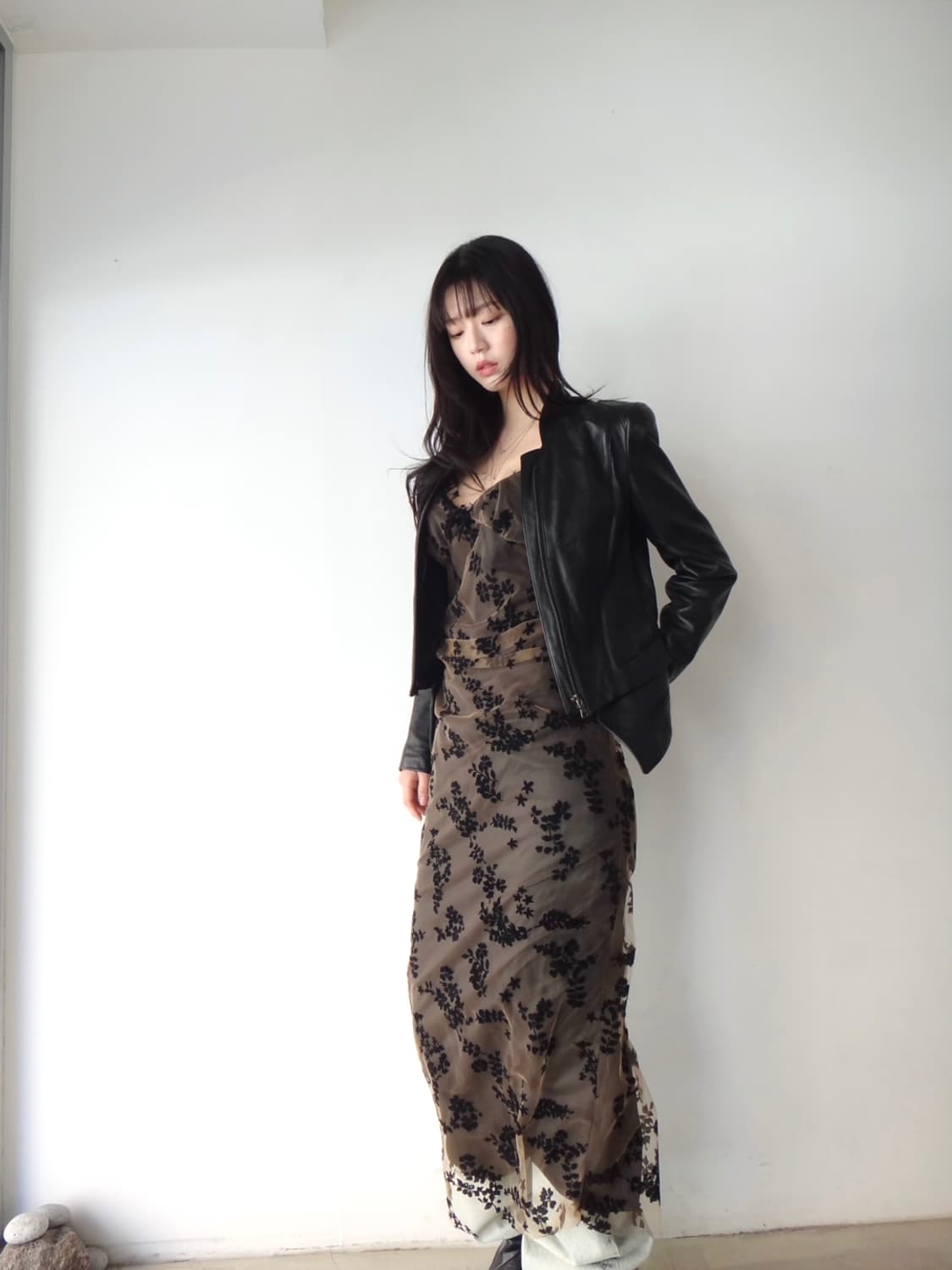 Slim lining dual leather jacket / black 상품이미지7