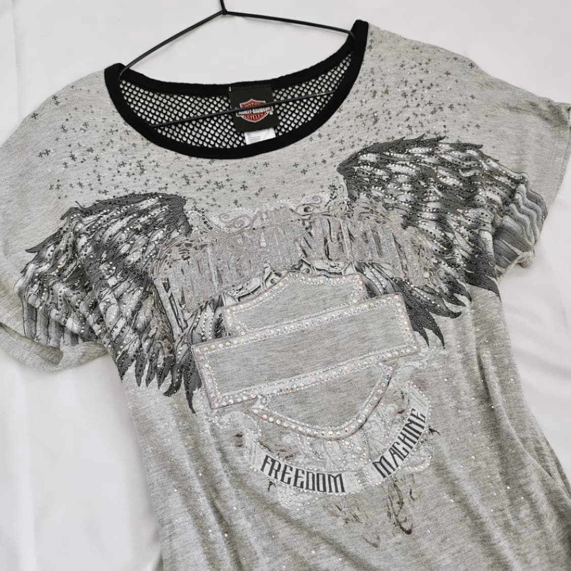 Harley  davidson printing shirring shirt 상품이미지2