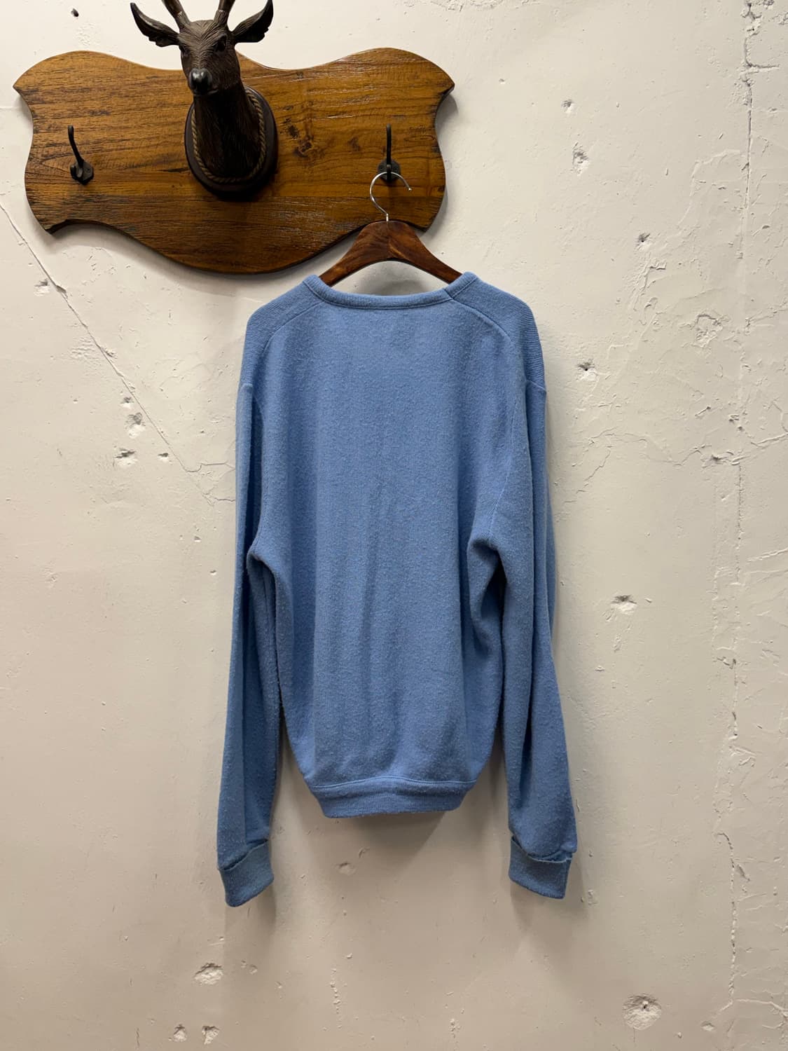 M) 7-80s Lacoste Light Blue V-neck Knit 상품이미지5