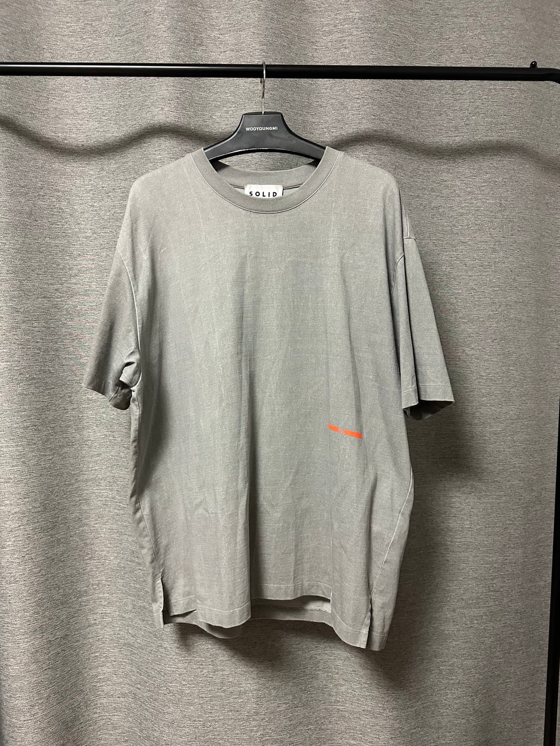 솔리드옴므 헤비코튼 백로고 반팔 그레이 (48) 상품이미지1