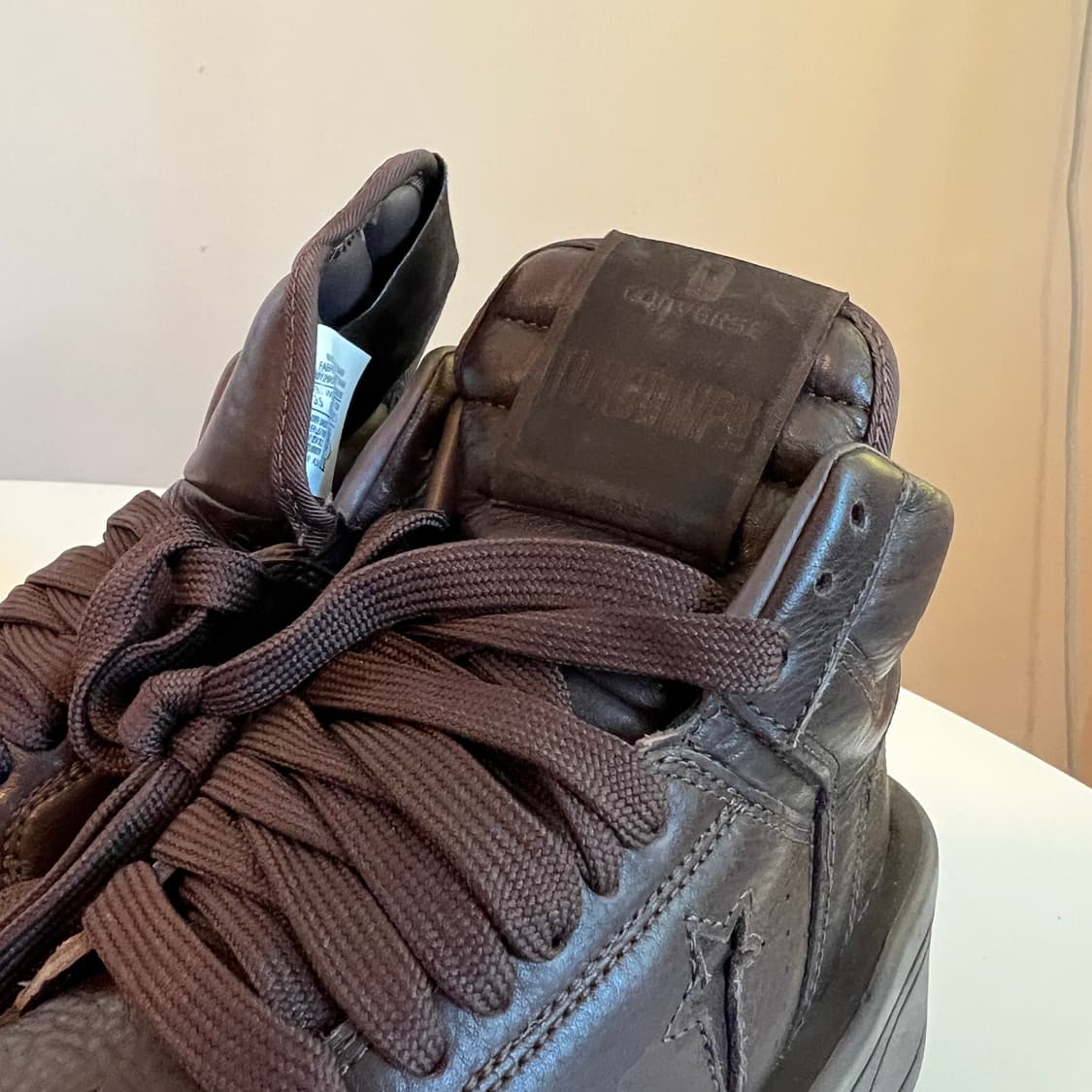 컨버스 x 릭 오웬스 다크쉐도우 터보웨폰 클레이 슈즈 상품이미지5