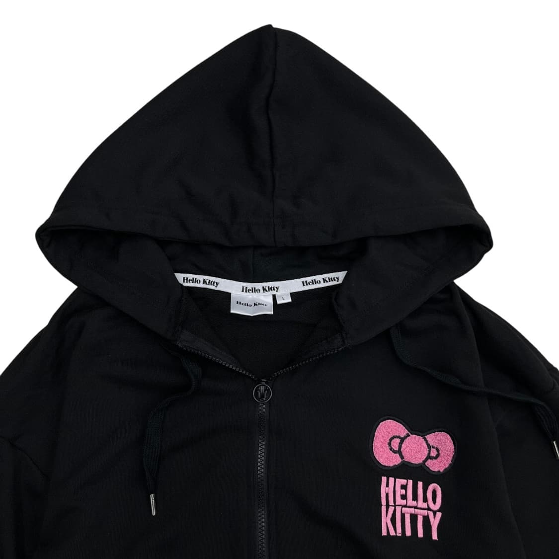 헬로키티 Japan 레오파드 프린팅 블랙 후드집업 L 상품이미지5