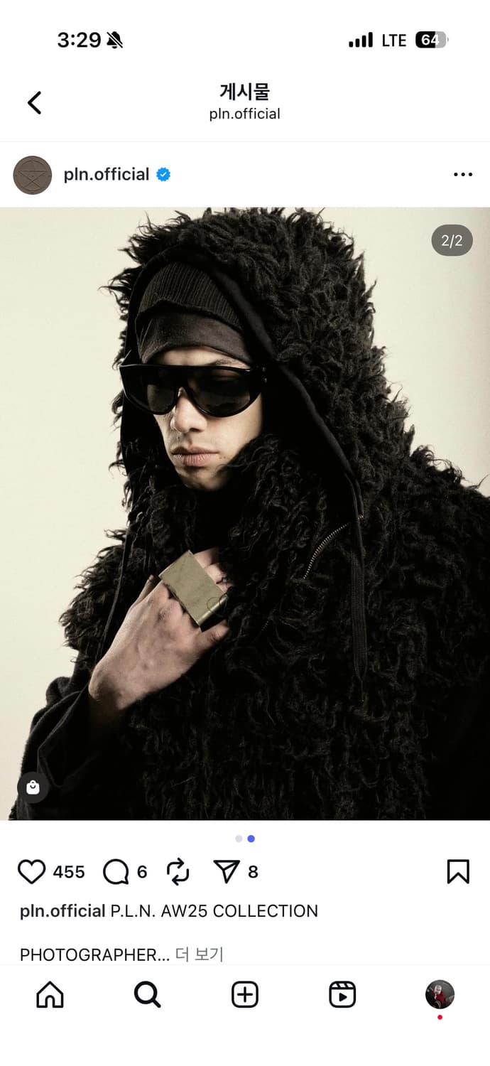 Pln 리버시블 퍼 자켓 블랙 상품이미지3