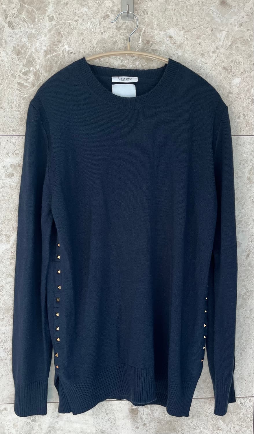 발렌티노 네이비 스터드 장식 니트 L 정품 상품이미지1