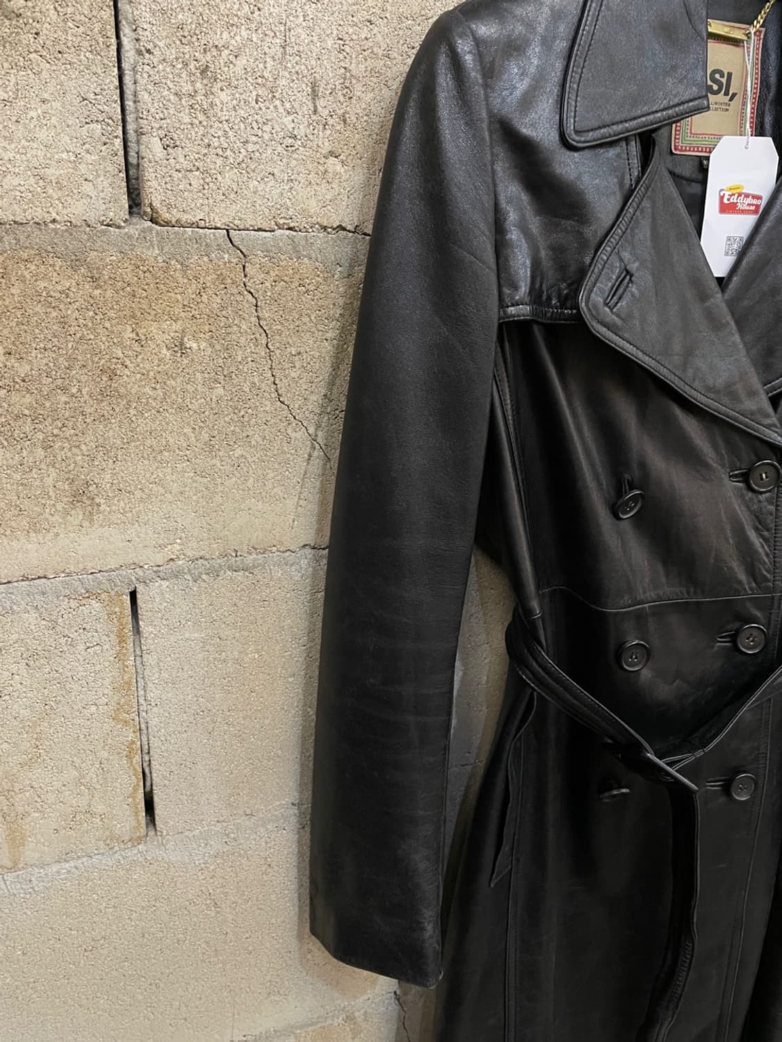 빈티지 레더 트렌치 코트  상품이미지3