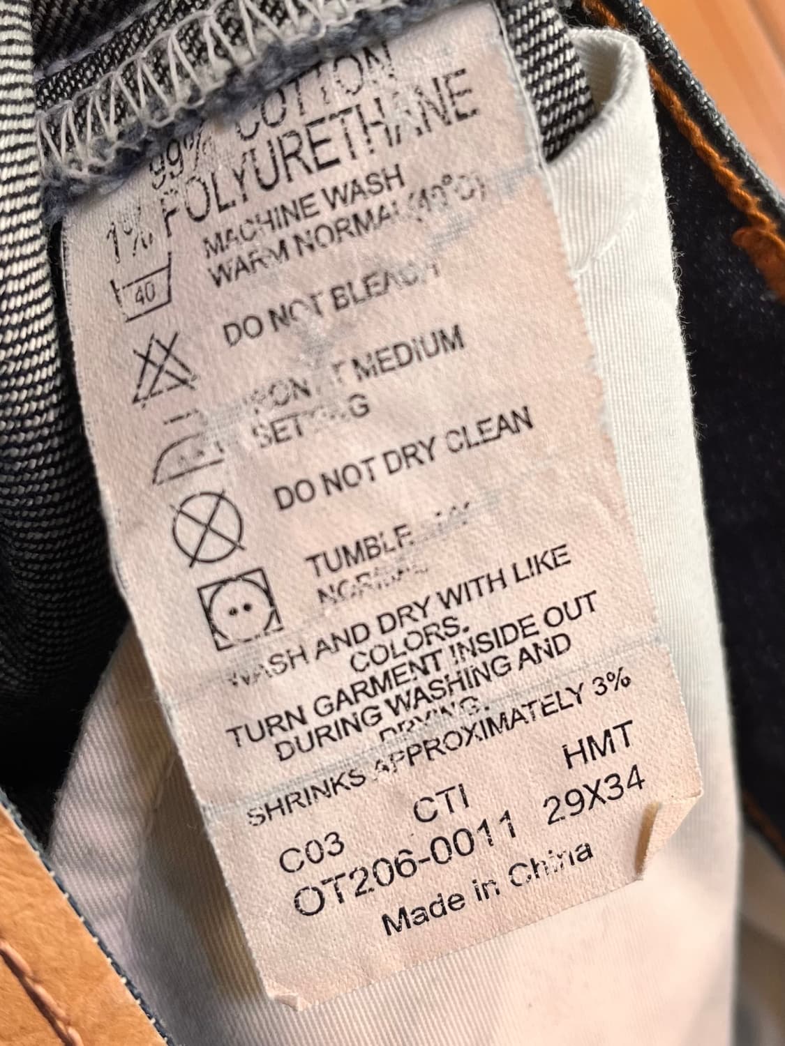 리바이스 OT206 데님팬츠 W74 L86 상품이미지5