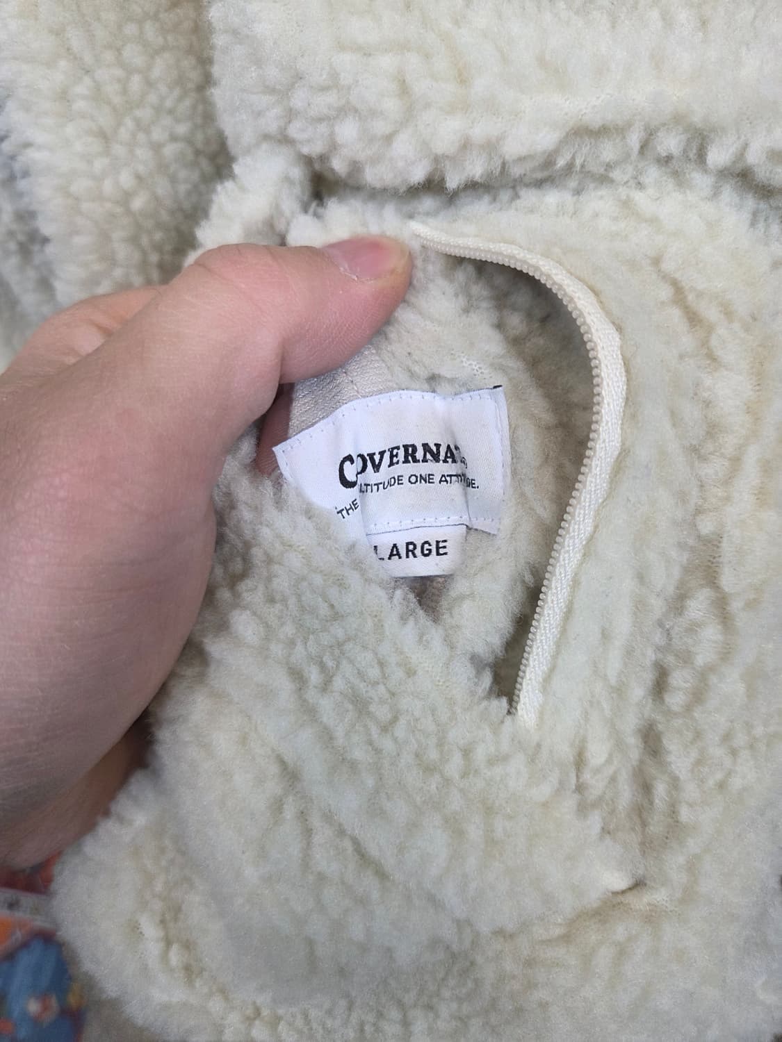 커버낫 리버시블 뽀글이 플리스 자켓 L 상품이미지5