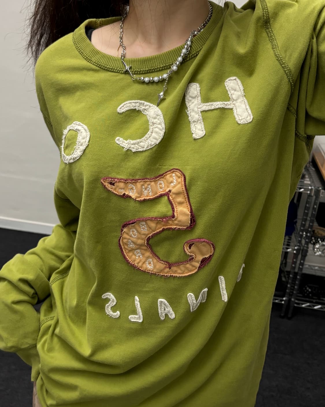 홀리스터 00s 말차 컬러 롱슬리브 티셔츠 상품이미지2