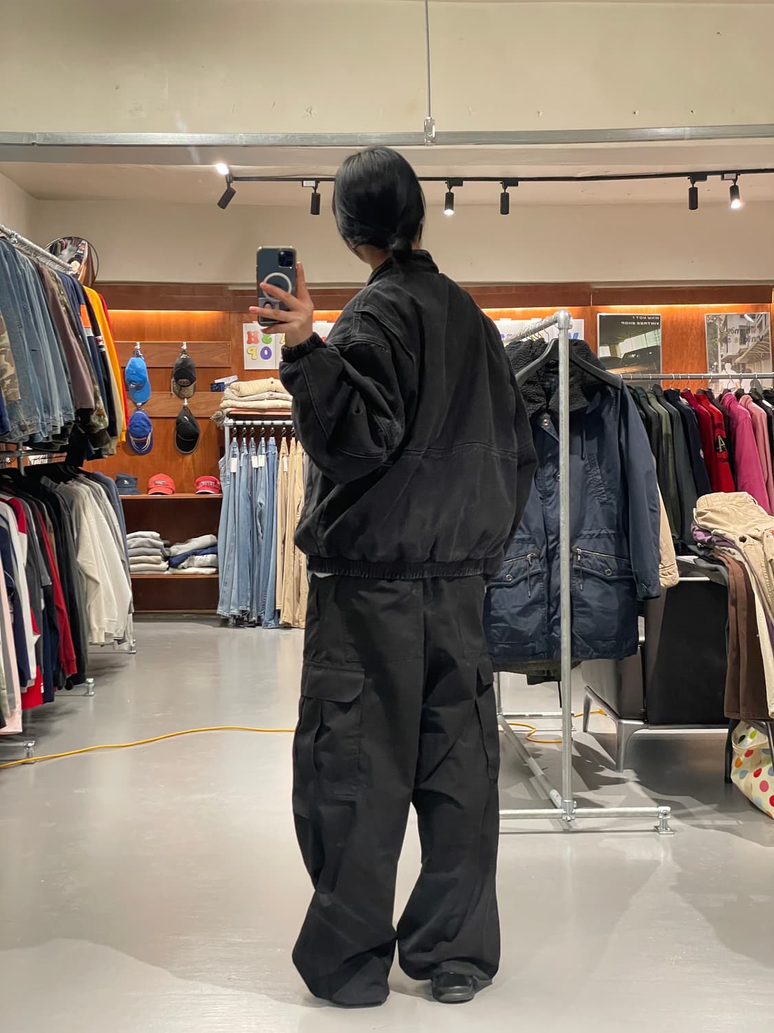 에잇세컨즈 오버핏 투웨이 흑청 블루종 자켓  상품이미지6